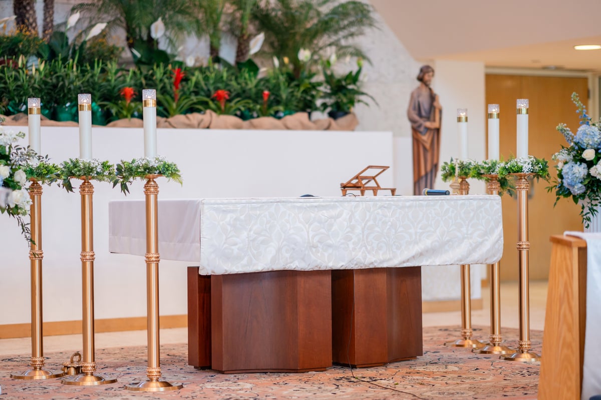 Linda & George wedding photo 28 at St. Joan of Arc Catholic Church, 370 SW 3rd St, Boca Raton, FL 33432